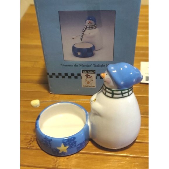 Jolly Follies Figurine "S’MORES THE MERRIER” Tealight Holder by Sandi Gore Evans - Picture 4 of 12